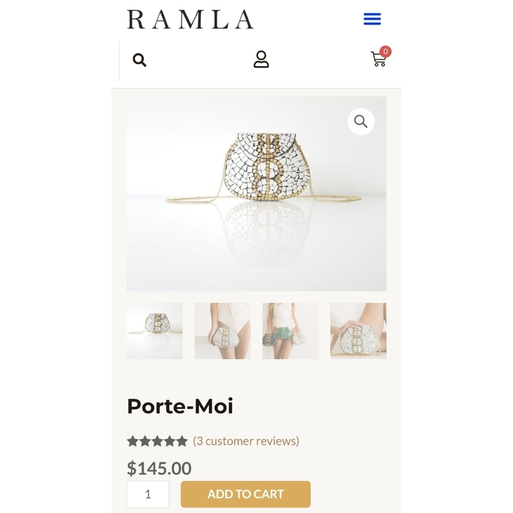 Ramla▪️Porte-Moi Mosaic Clutch Crossbody - Picture 9 of 10